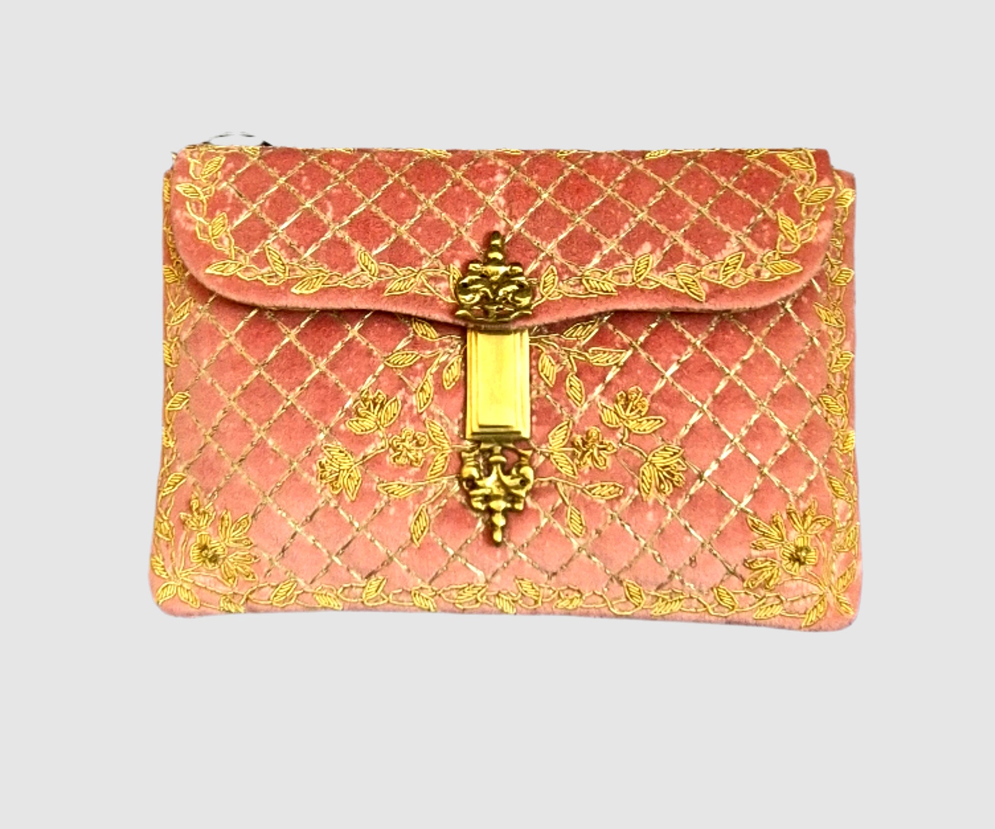 The Delphine Pink Clutch
