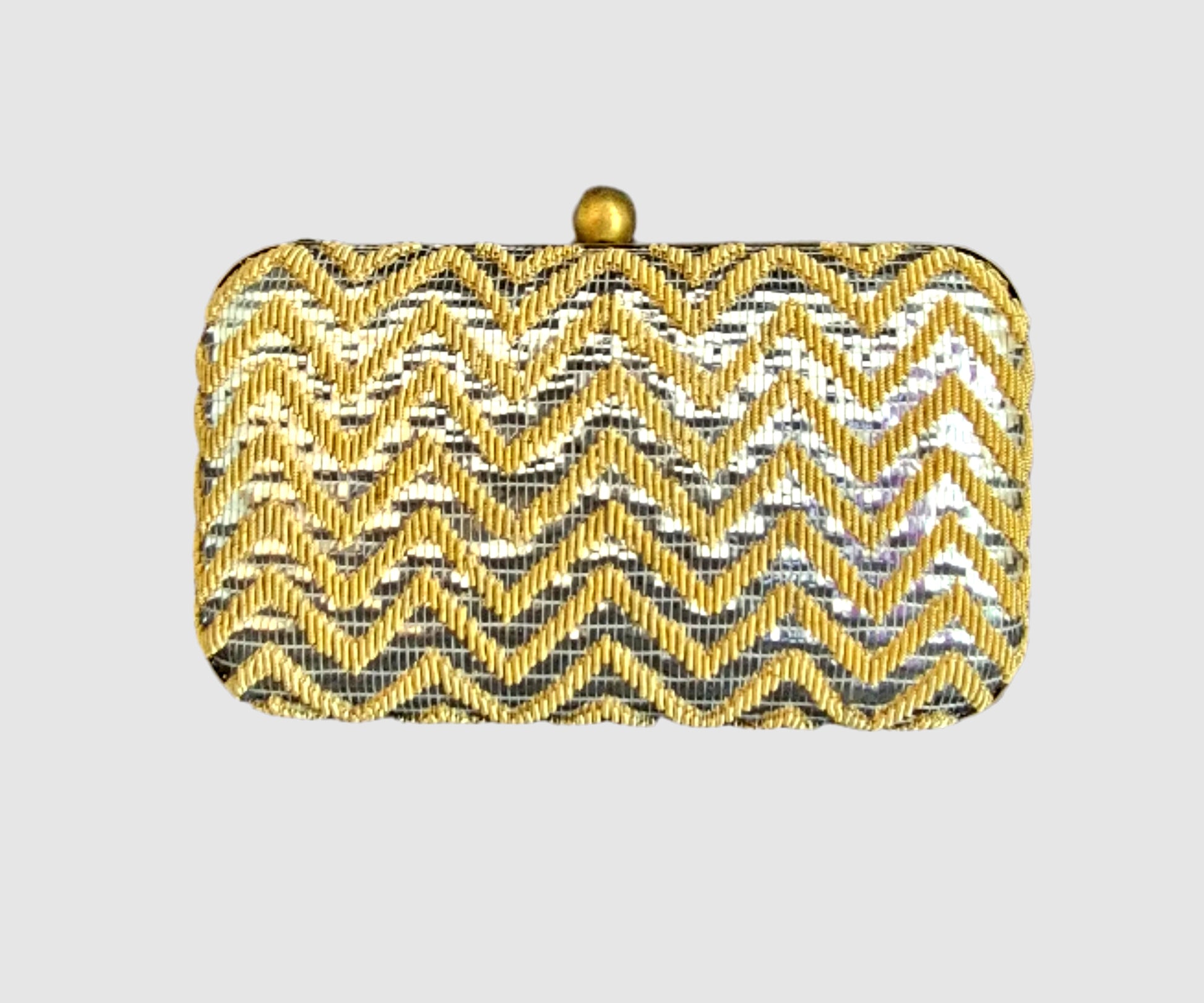 The Chevron Gold Miniaudiere