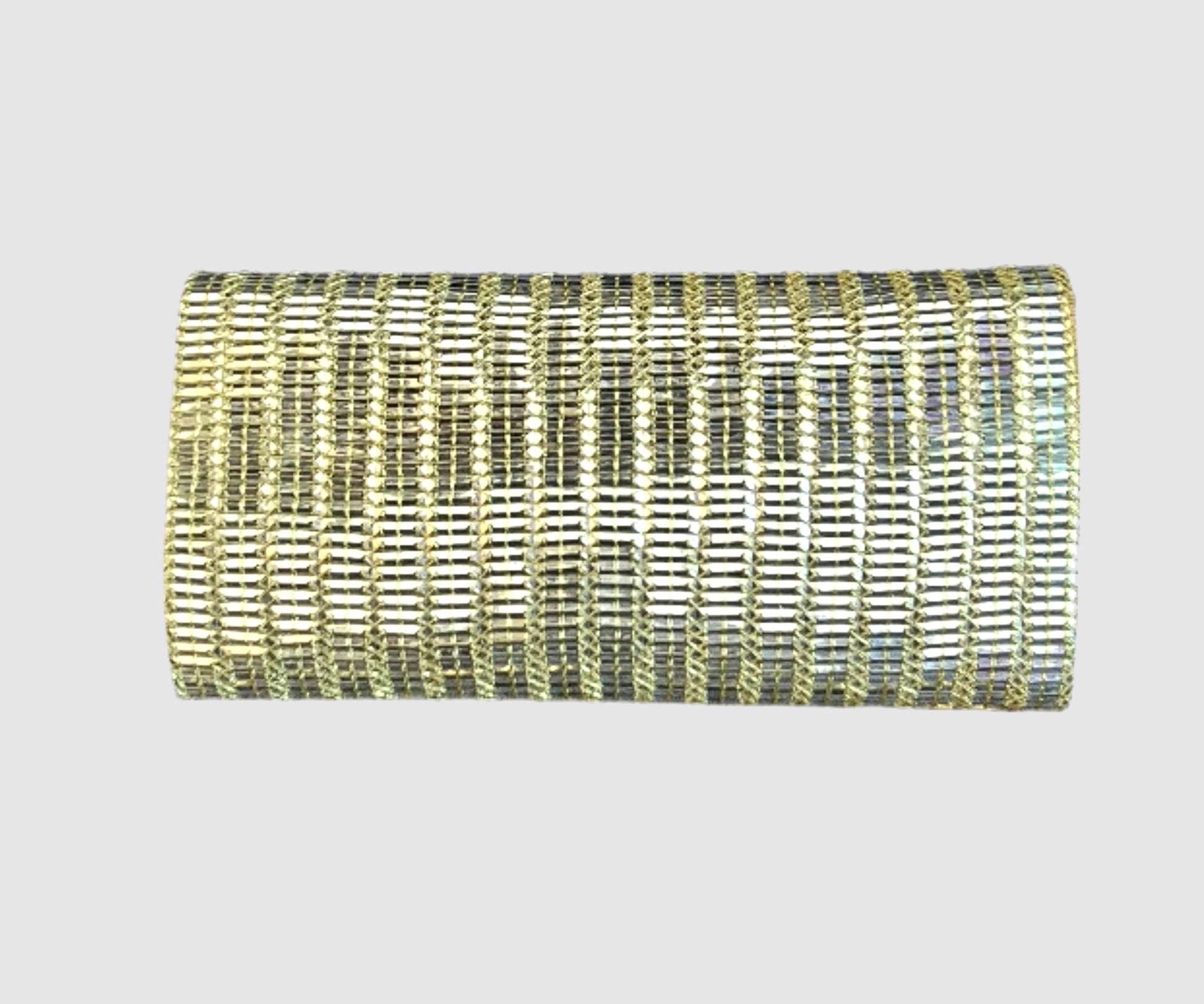 The Metalic Silver Clutch With Pull