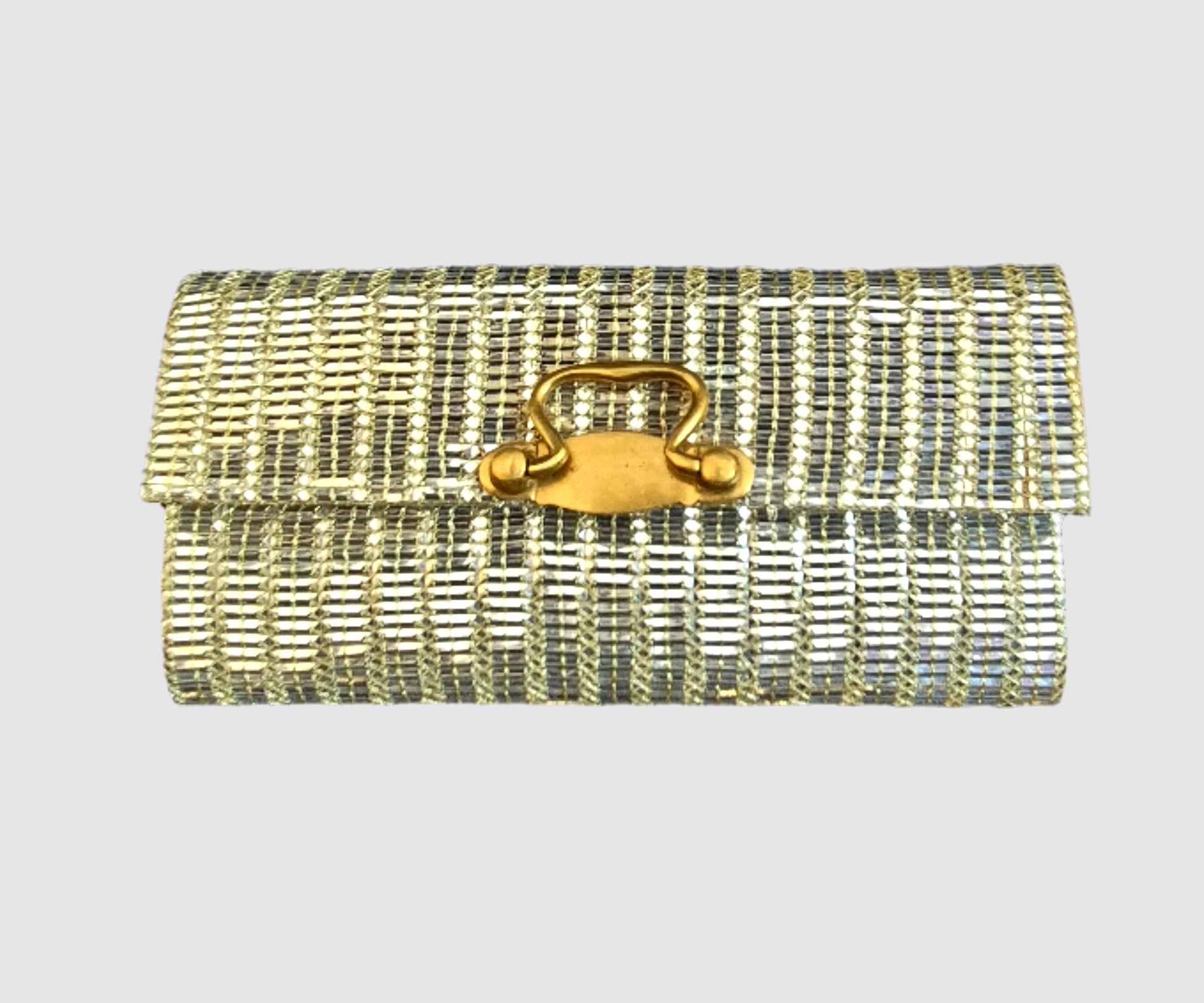 The Metalic Silver Clutch With Pull