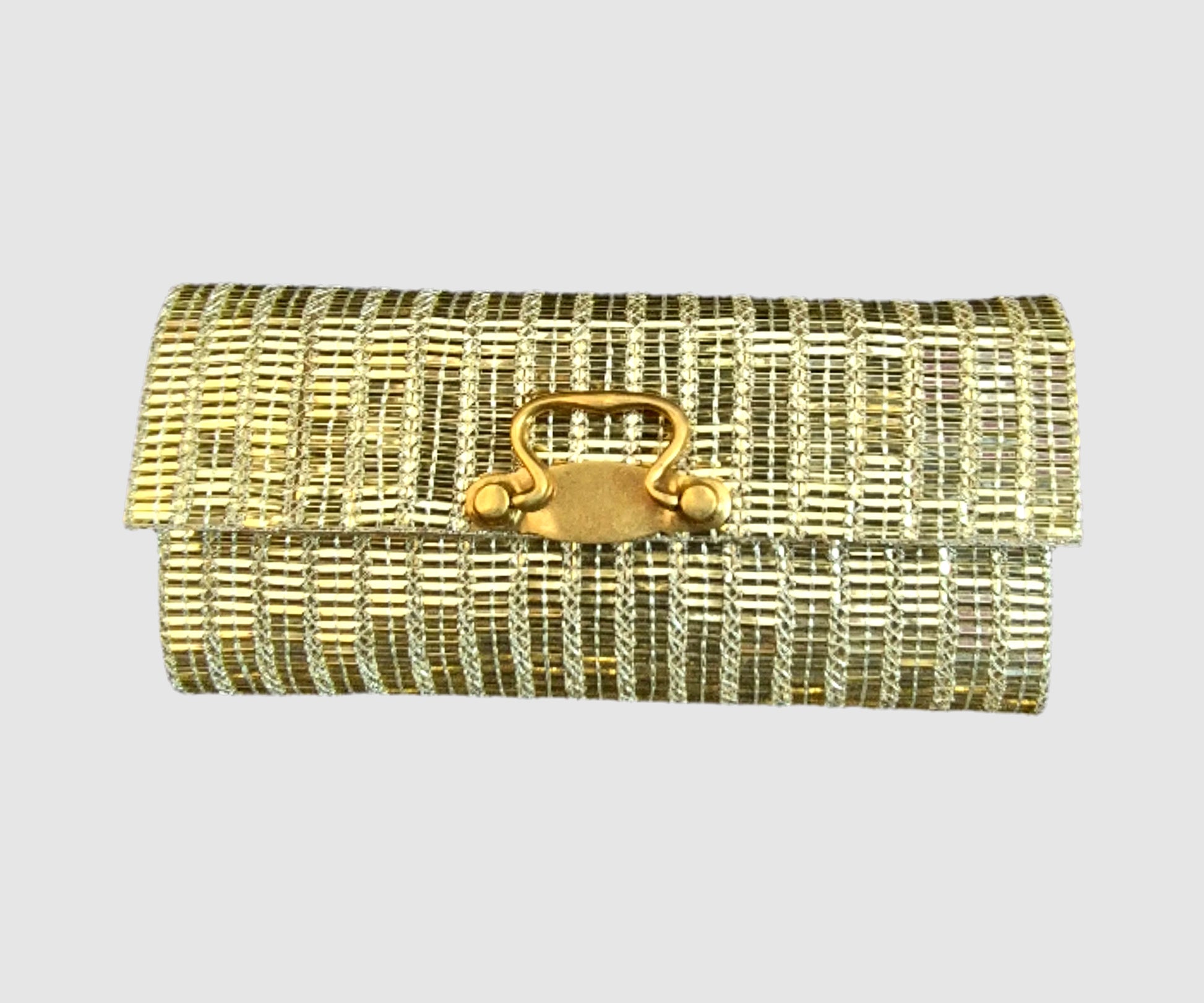 The Metalic Gold Clutch With Pull