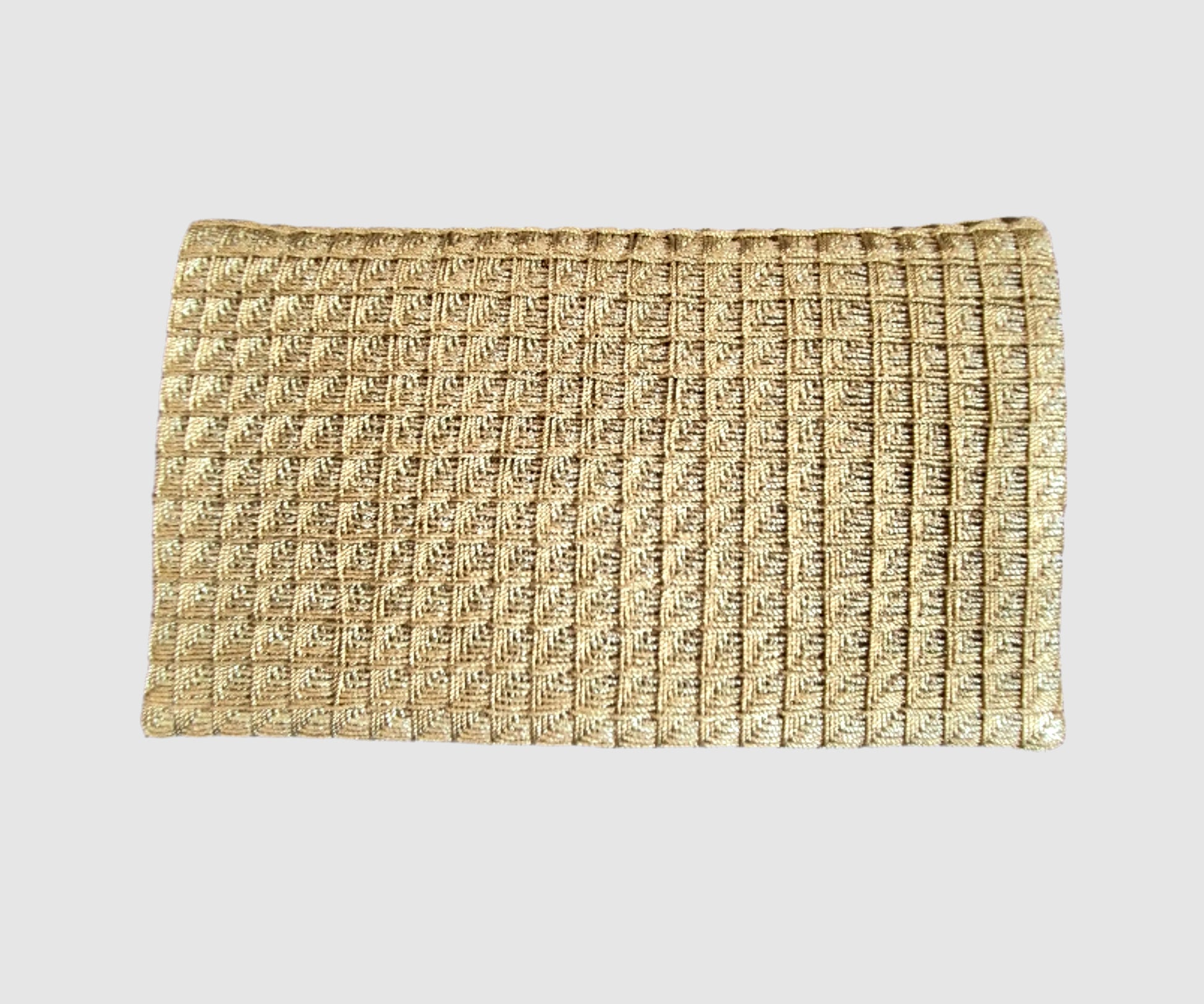 The Z Woven Small Gold Clutch