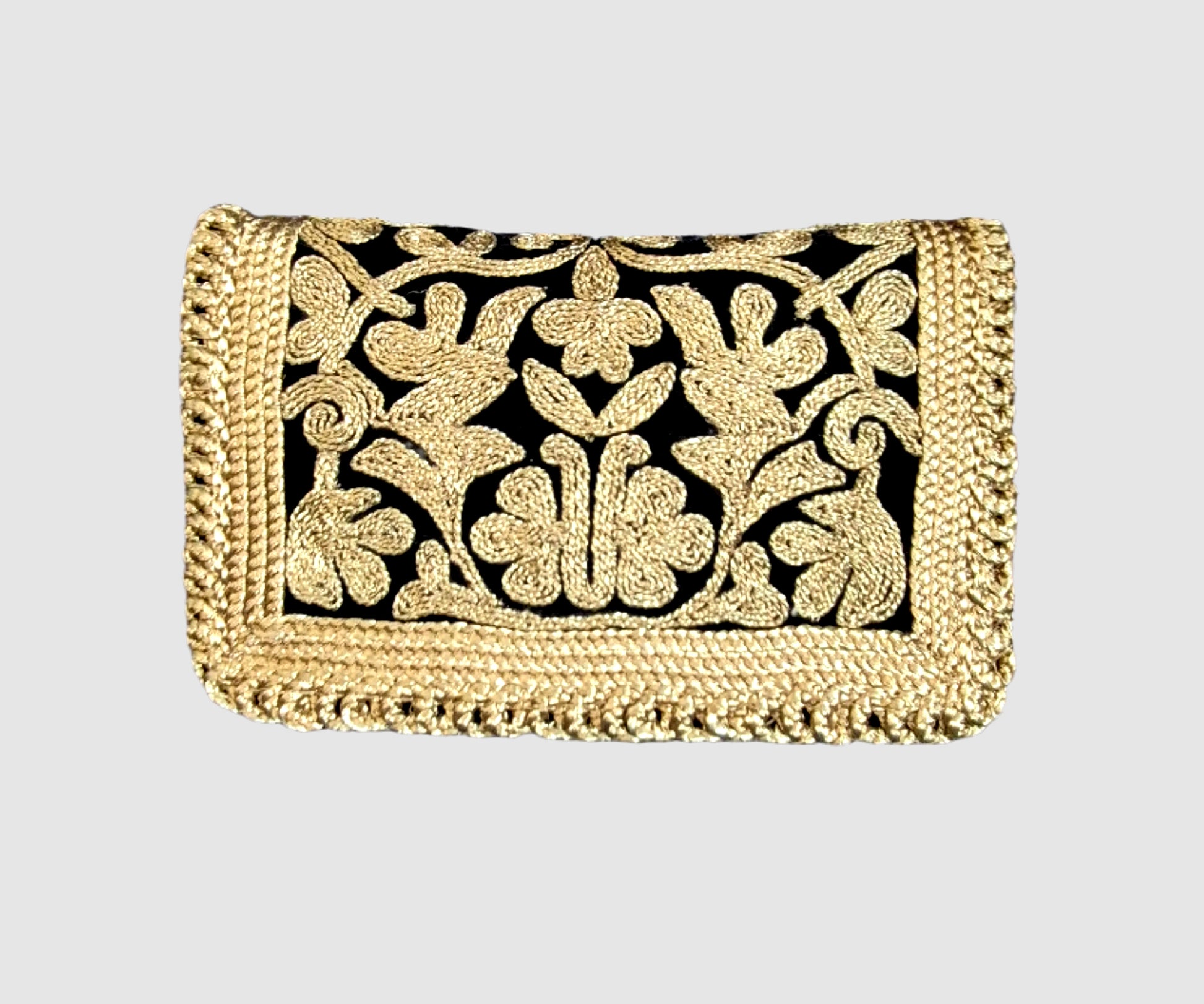 The Rococo Black Clutch