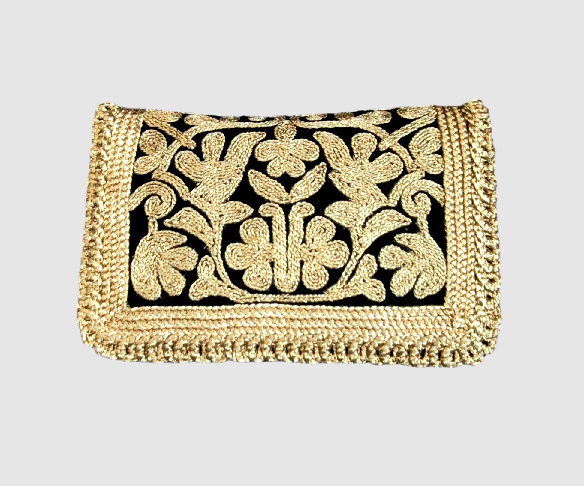 The Rococo Black Clutch
