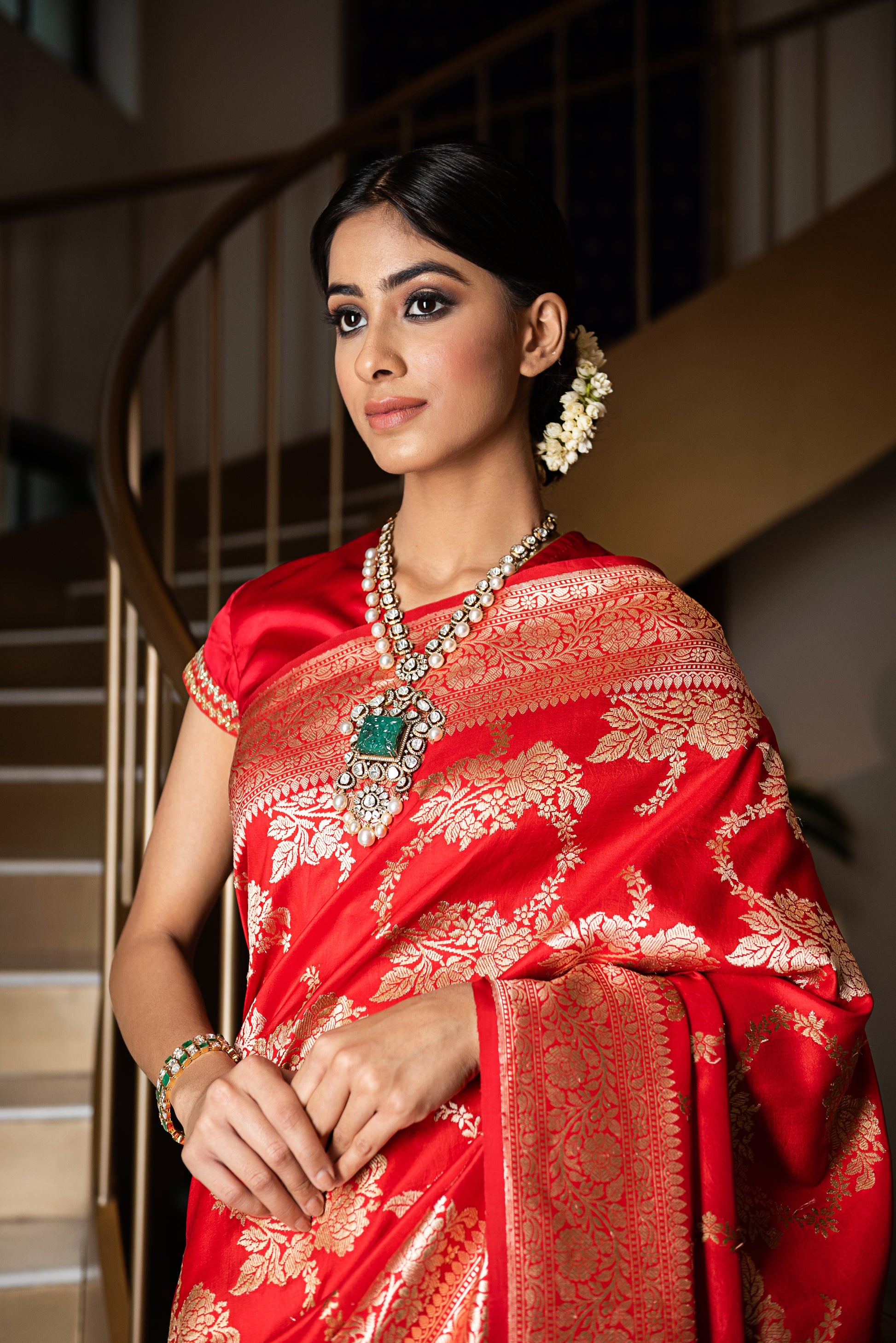 Banarasi Silk Zari Jaal Saree