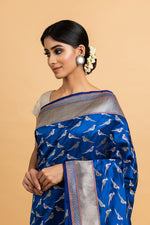 Load image into Gallery viewer, Banarasi Silk Parrot Motif Saree
