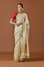 Load image into Gallery viewer, Banarasi Silk New Bridal Jaal With Buti Saree
