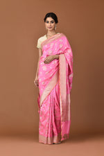 Load image into Gallery viewer, Banarasi Silk Phool Bahar Buta Saree
