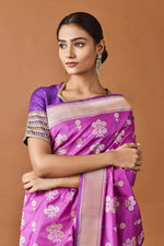 Load image into Gallery viewer, Banarasi Silk Phool Bahar Buta Saree
