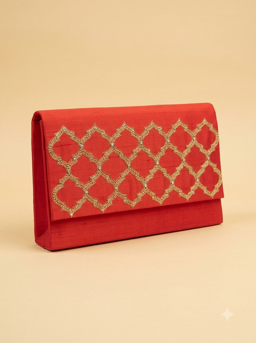 The Red Clutch Bag | Women's Designer Evening Clutch