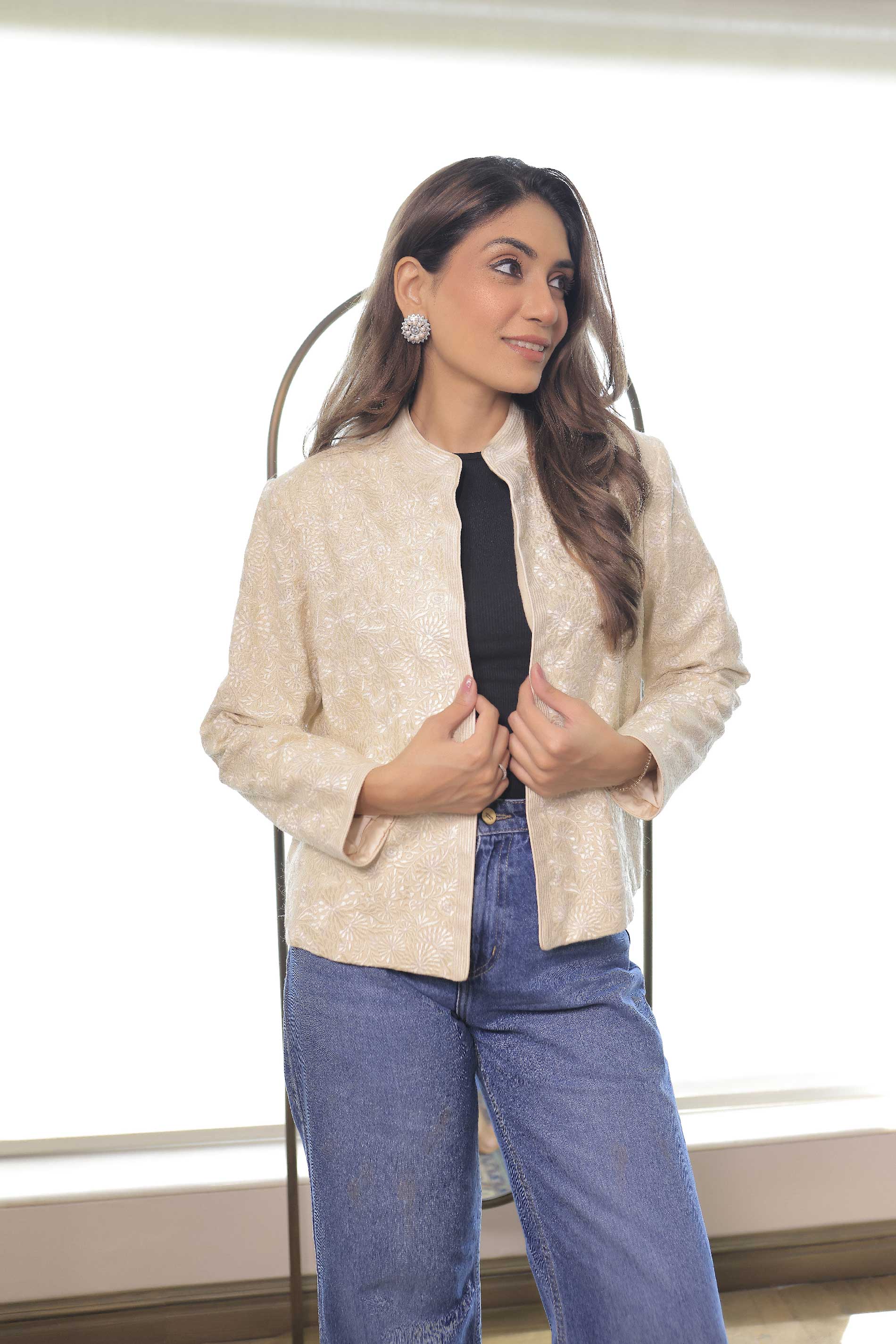 Embroidered Indian Jackets for Women — Dupion Silk, Velvet & Linen