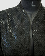 Load image into Gallery viewer, Dupion Silk Diamond Jaal Embroidered Jacket
