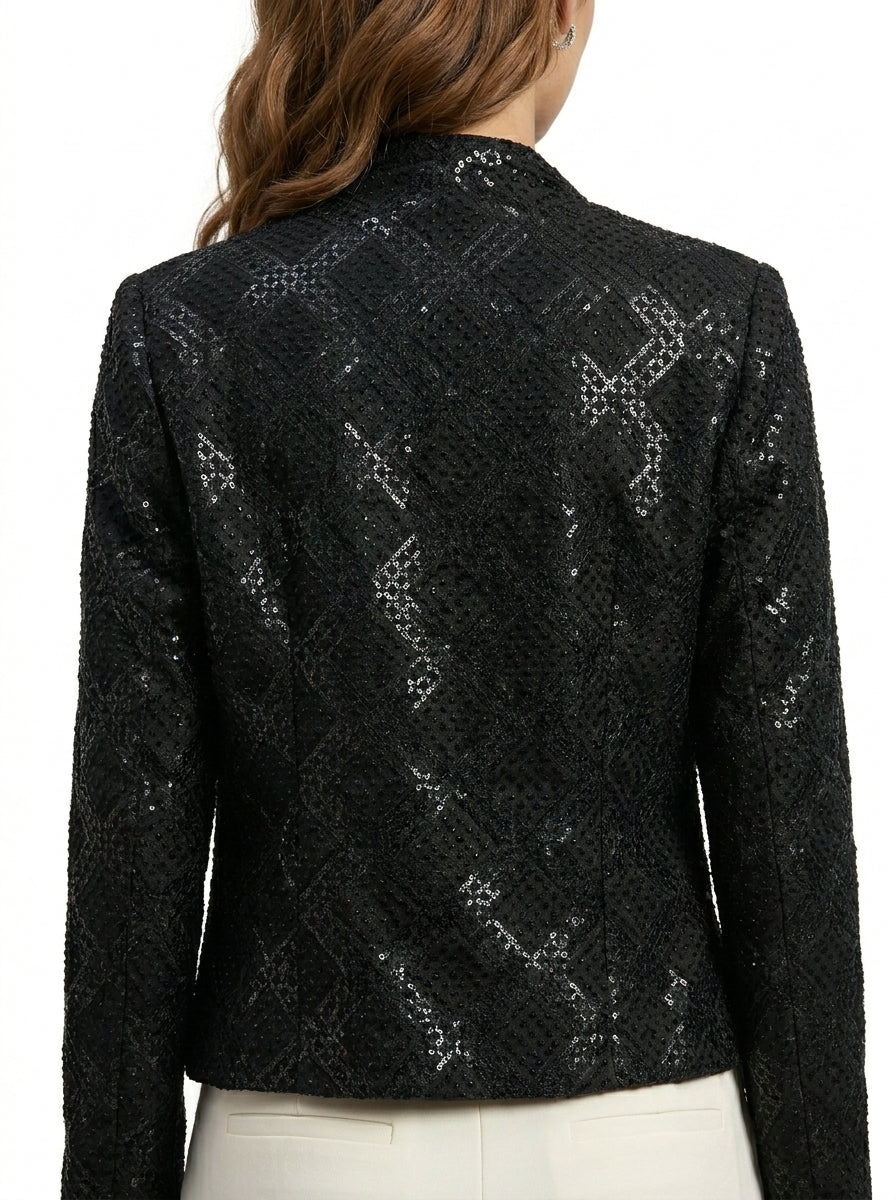 Dupion Silk Diamond Jaal Embroidered Jacket
