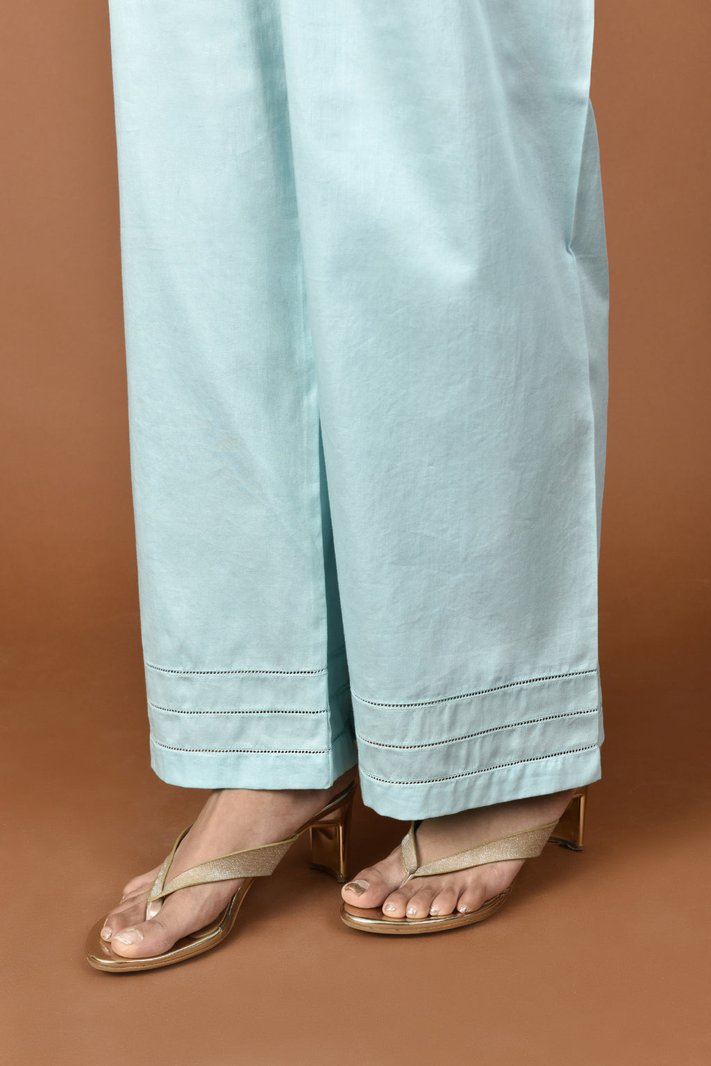 Woven Chanderi Tunic Big Butaa With Sequins Highlighting mandarin Collor With Palazzo & Dupatta Outfit
