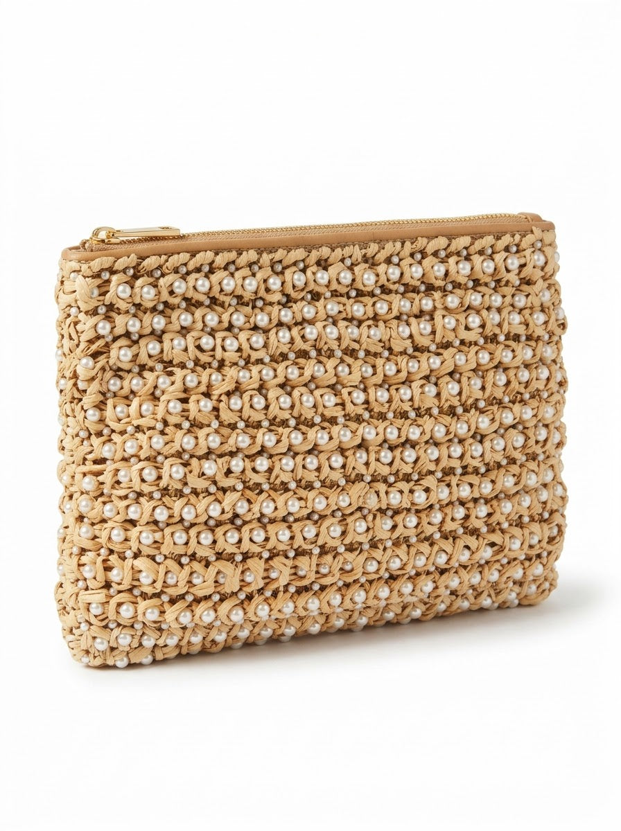 The Paros Beige Clutch