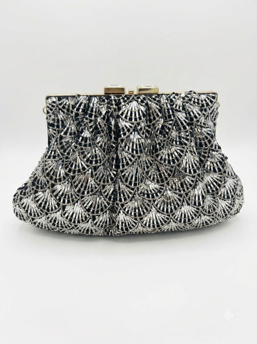 The Zena Silver Clutch