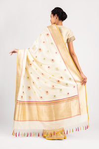 Banarasi Silk Pushkar Silver / Gold Design Saree