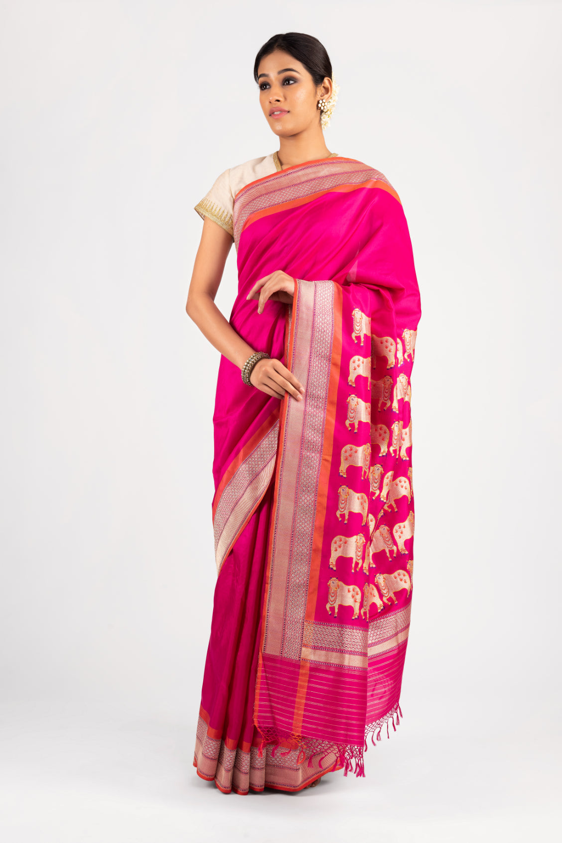 Banarasi Silk Nandi Palla Saree