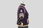 Load image into Gallery viewer, Velvet Dori Emboirdery Small Flower Buti Purple Jacket

