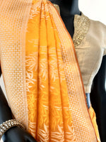 Load image into Gallery viewer, Banarasi Satin Bamboo Jaal Saree
